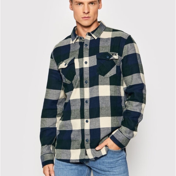 Vans Box checked flannel shirt in navy - Picture 4 of 14
